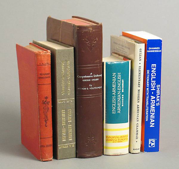 Appraisal: ARMENIAN - LANGUAGE amp GRAMMAR Approx vols chiefly dictionaries amp