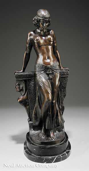 Appraisal: A French Art Deco Bronze of a Woman th c