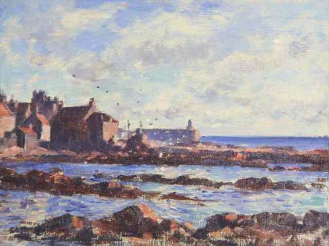 Appraisal: Walter Grieve - SCOTTISH COASTAL VIEWsignedoil on canvas board cm