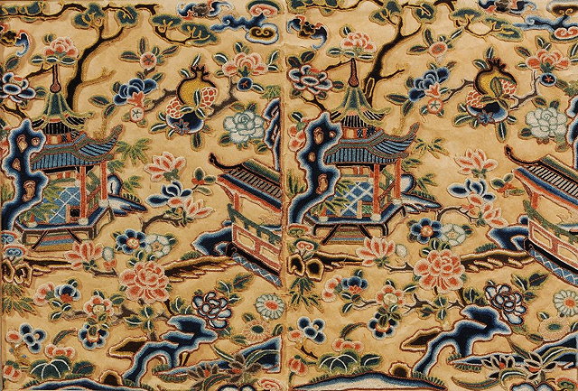 Appraisal: A group of Chinese framed embroidered panels