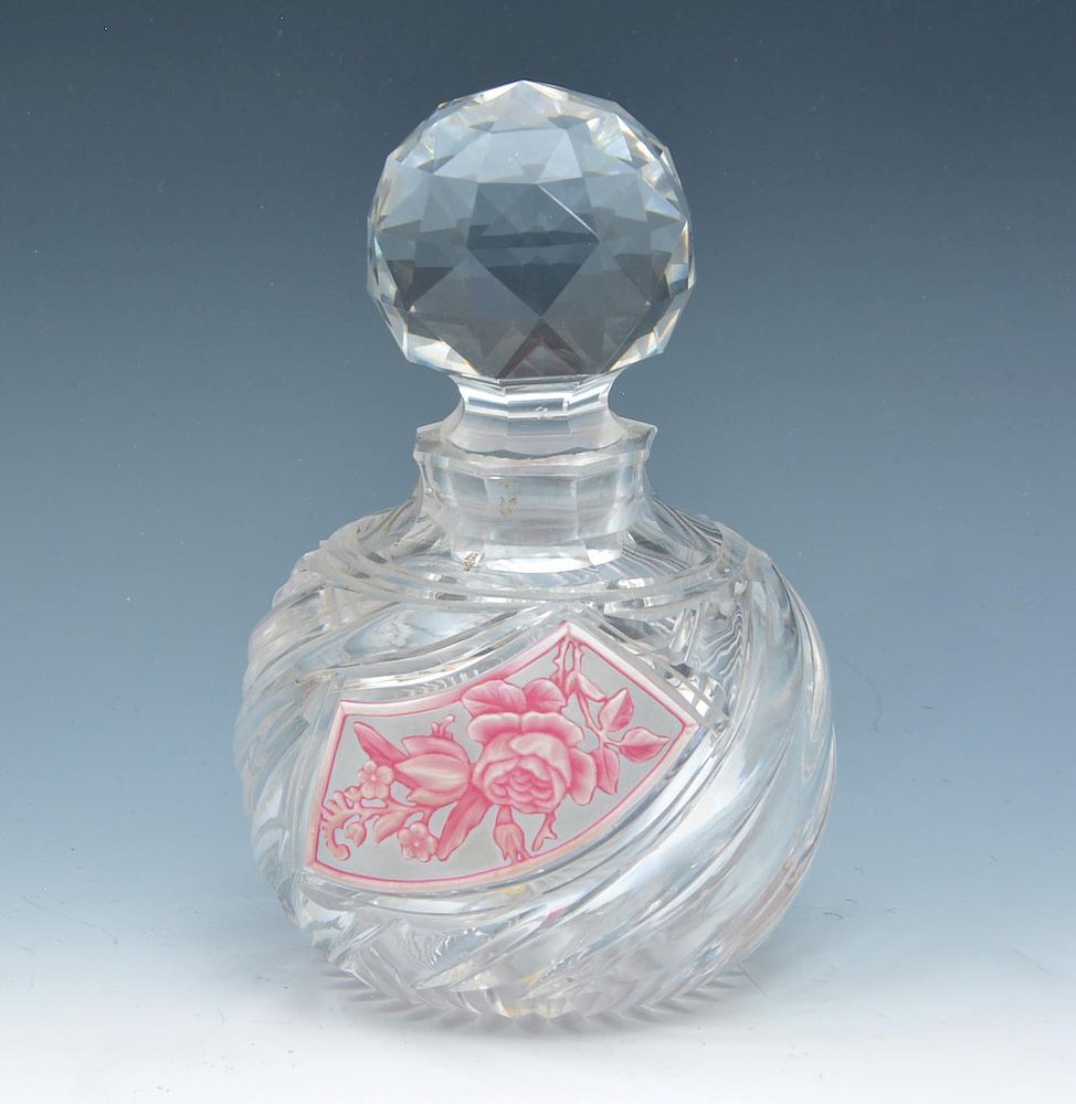 Appraisal: Thomas Webb signed cut crystal perfume bottle Thomas Webb signed