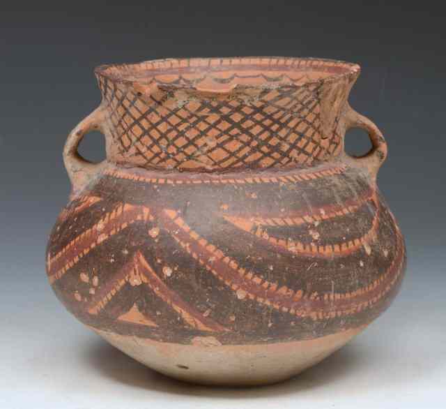 Appraisal: A NEOLITHIC POT with painted decoration probably Majiayao culture -