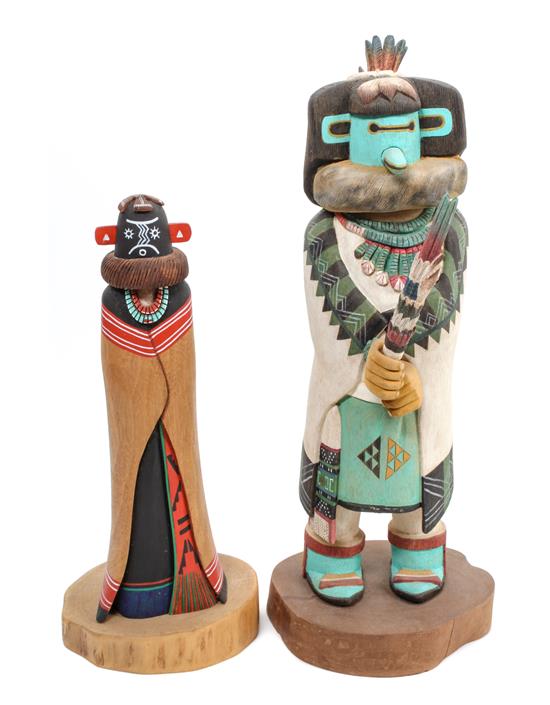 Appraisal: Sale Lot Two Contemporary Kachinas one Pau'tiwa by Bart Gasper