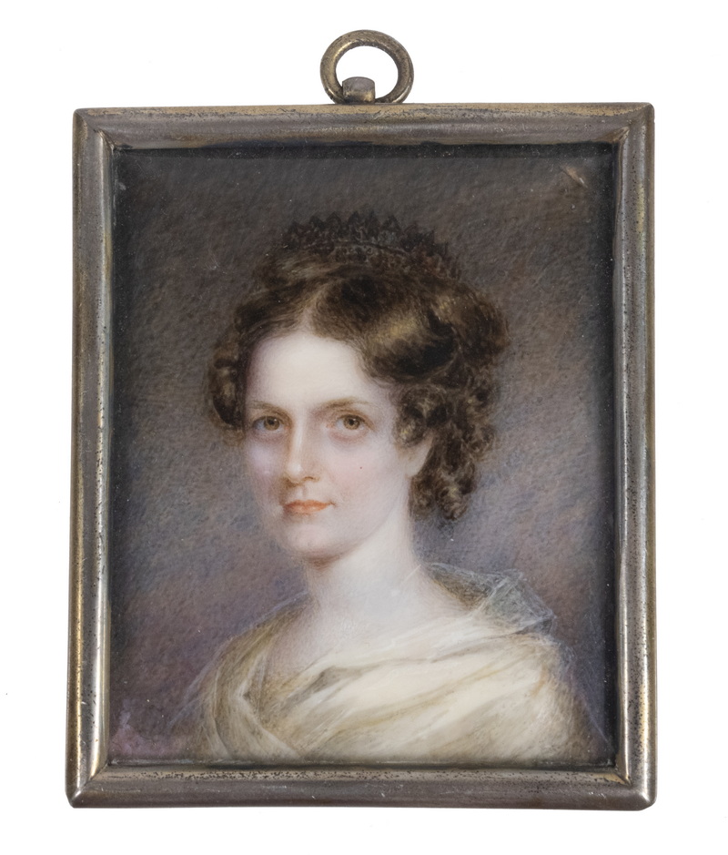 Appraisal: PORTRAIT OF A WOMAN WITH BROWN HAIR PAINTED BY MRS