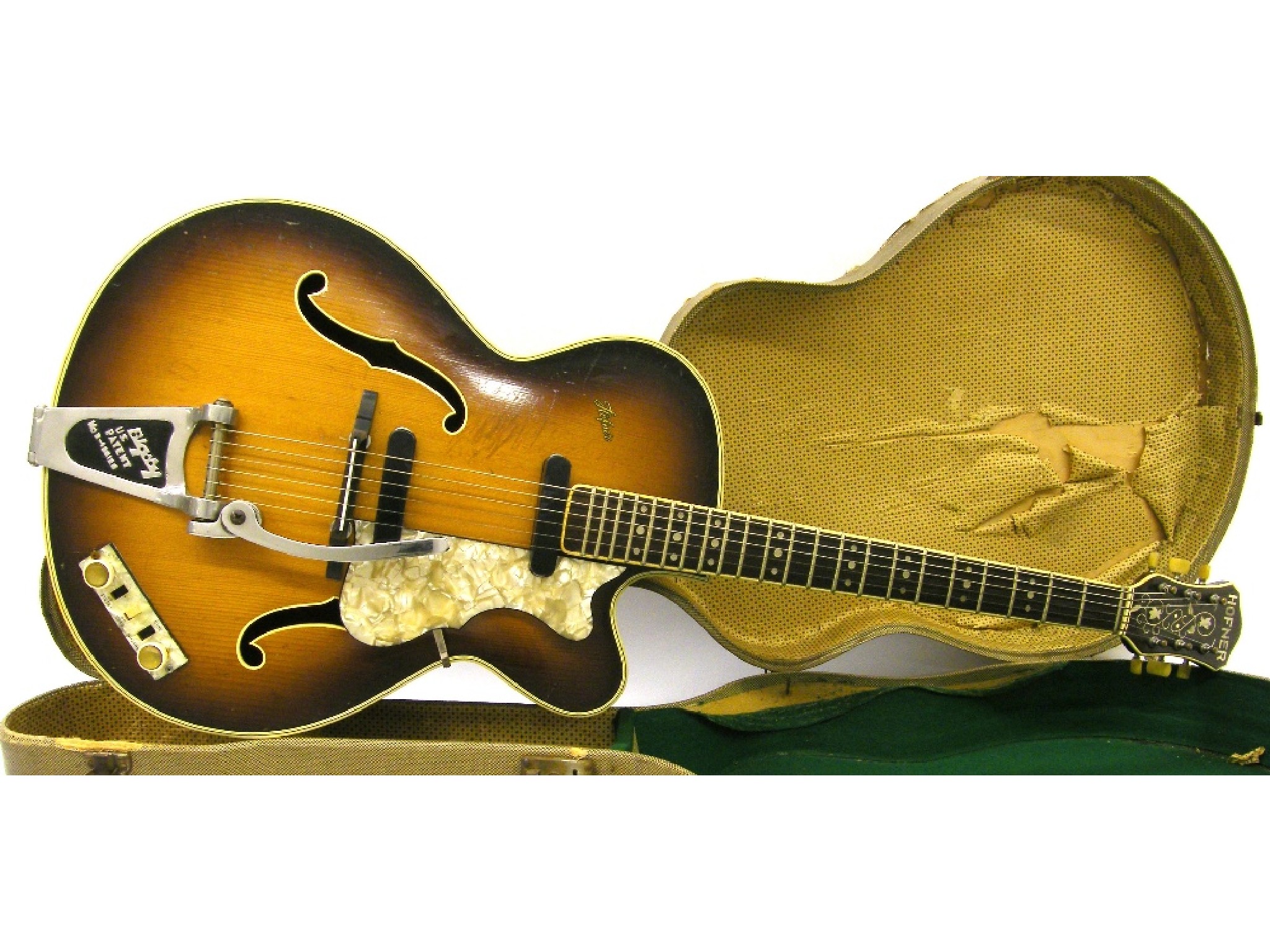 Appraisal: Hofner President electric archtop guitar ser no sunburst finish with