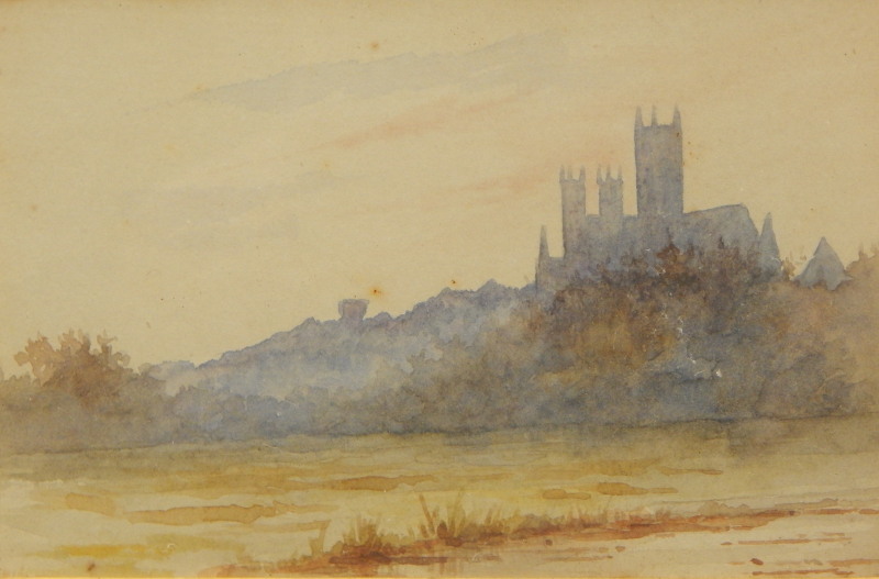 Appraisal: thC British Views of Lincoln watercolour three cm x cm