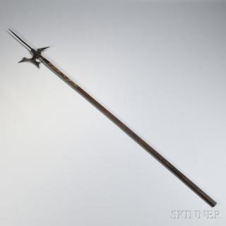 Appraisal: Halberd Europe late th century narrow spear above a concave