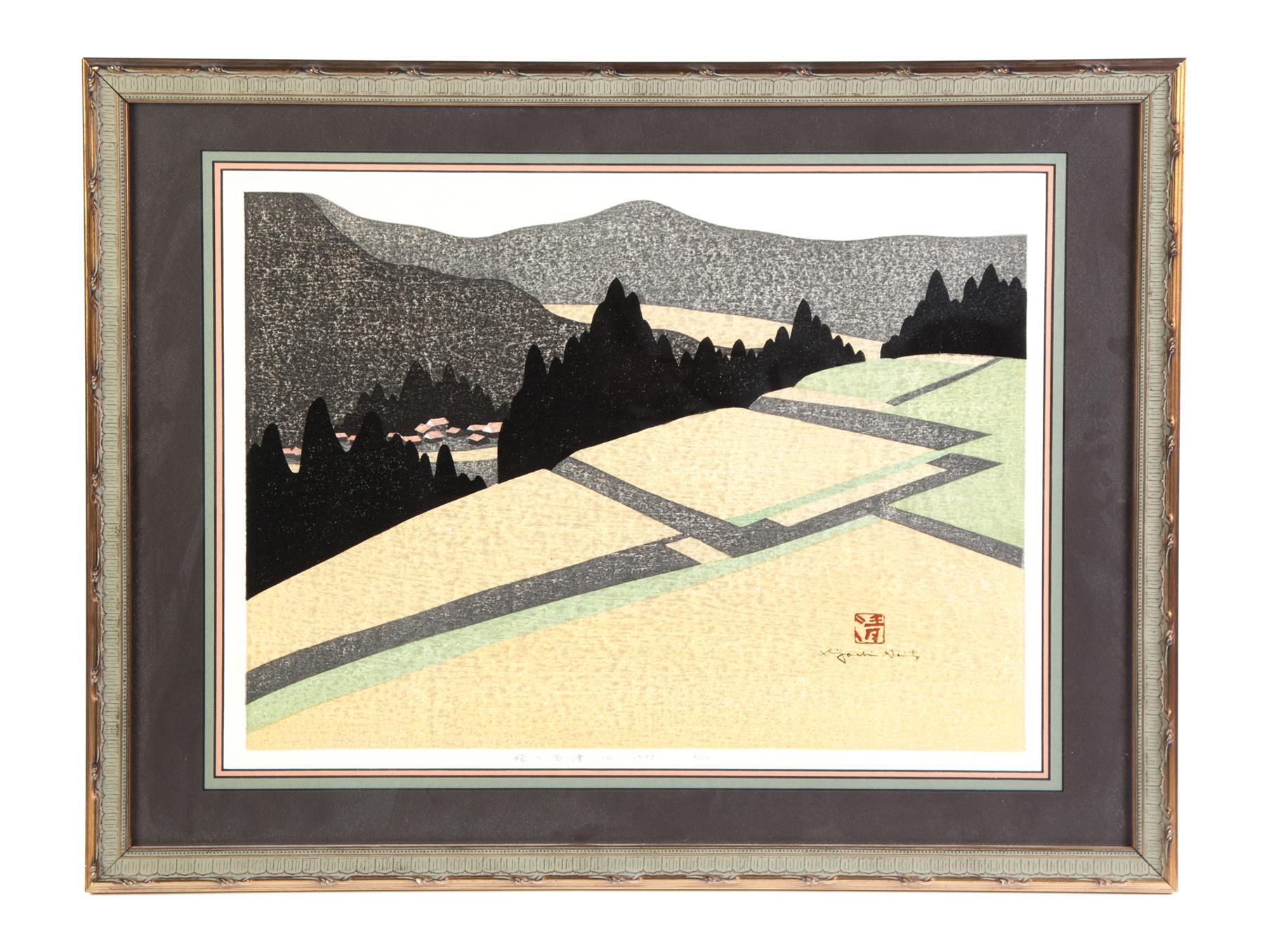 Appraisal: WOODBLOCK PRINT KIYOSHI SAITO JAPAN - Signed dated and numbered