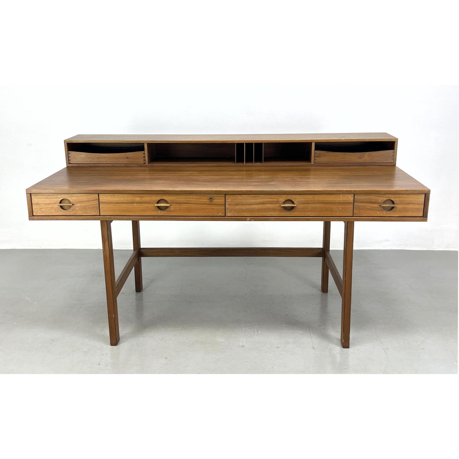 Appraisal: PETER LOVIG for NEILSEN Danish Teak Desk Back Flips back