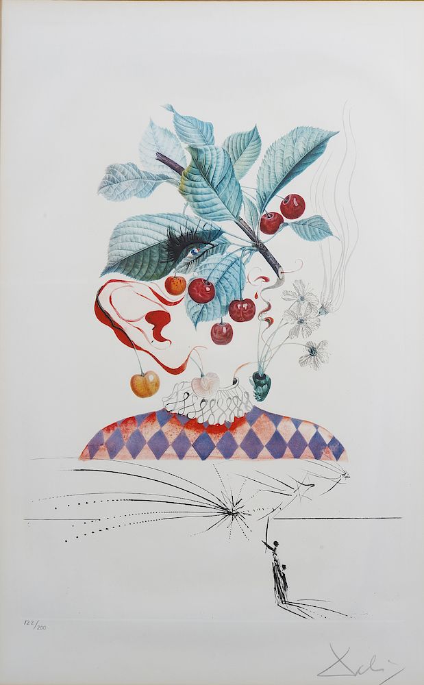 Appraisal: Salvador Dali 'Les Fruits Cherries' Salvador Dali Spain - Signed