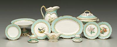 Appraisal: pieces Old Paris porcelain hand-decorated with exotic birds flowers and