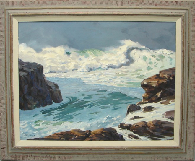 Appraisal: Jack Banham Coggins Breaking Wave oil on canvas board x