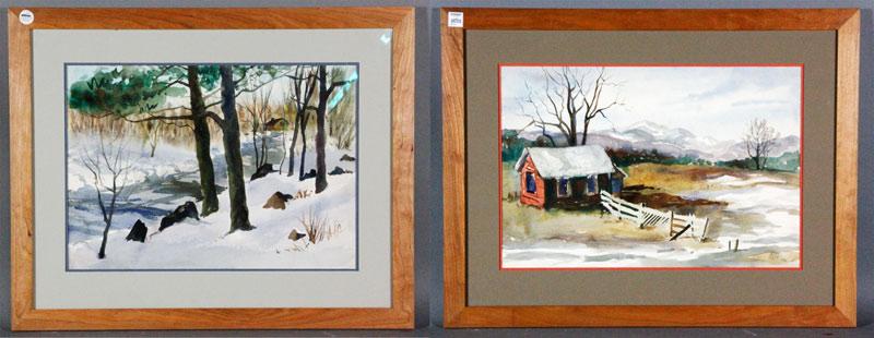 Appraisal: - Shaw W Cs Alice Harmon Shaw two watercolors both