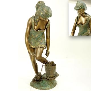 Appraisal: A de Luca th Century Art Nouveau Bronze Sculpture Mounted