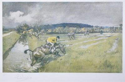 Appraisal: Lionel Dalhousie Robertson Edwards - Hunting counties Signed Sporting Reproductions