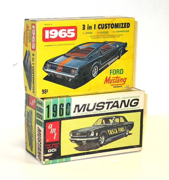 Appraisal: Plastic boxed Mustangs Lot comprising assorted th boxed Ford Mustang