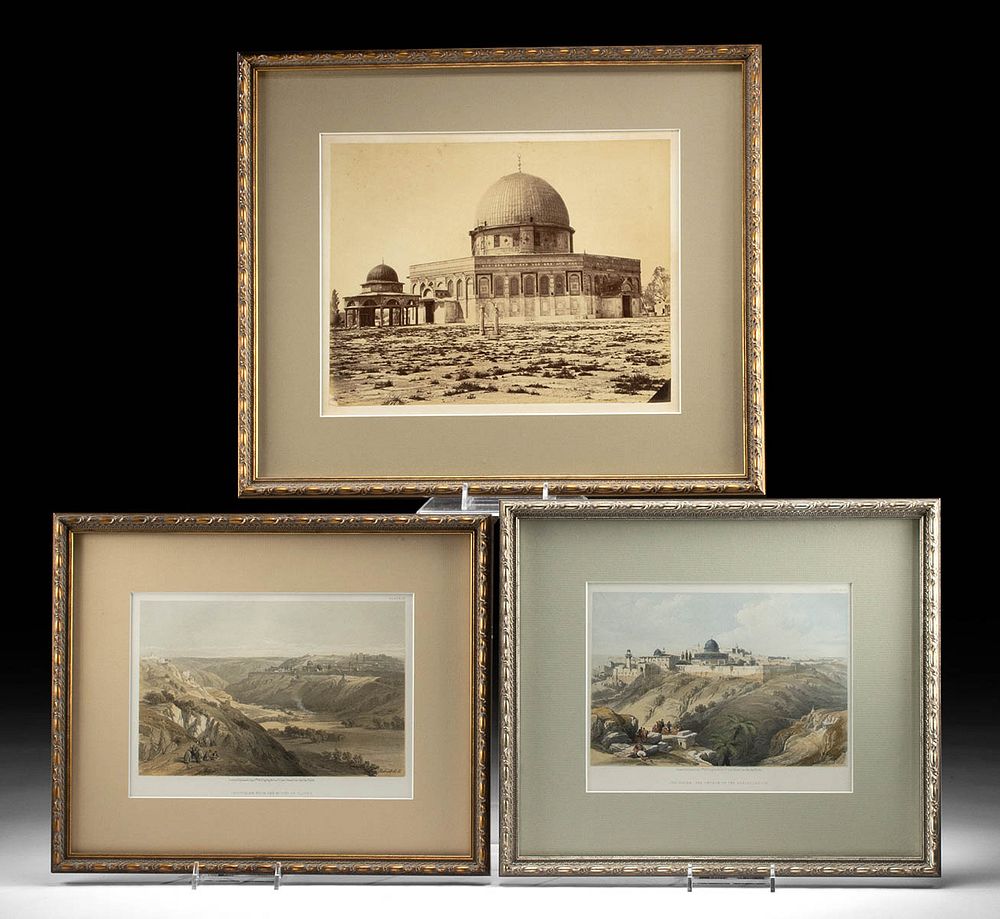 Appraisal: th C Bonfils Photo Roberts Lithographs of Israel Felix Adrien