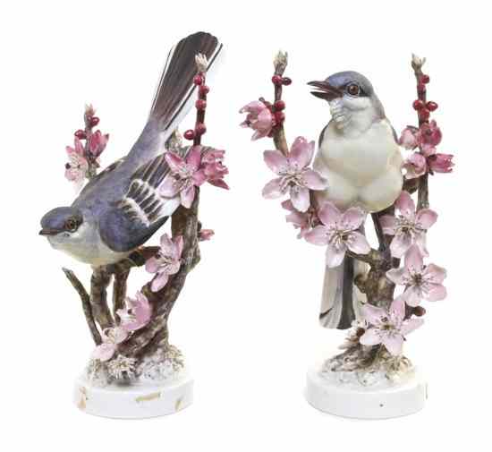 Appraisal: A Pair of Royal Worcester Dorothy Doughty Birds Mocking Birds