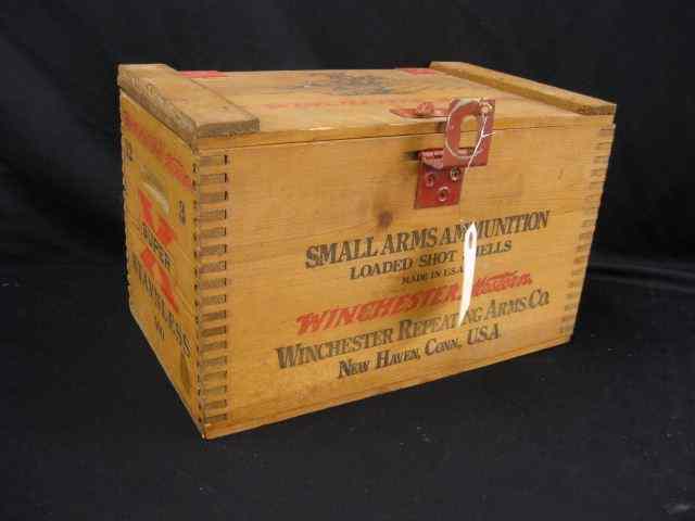 Appraisal: Winchester Wooden Ammunition box dovetailed '' wide '' tall