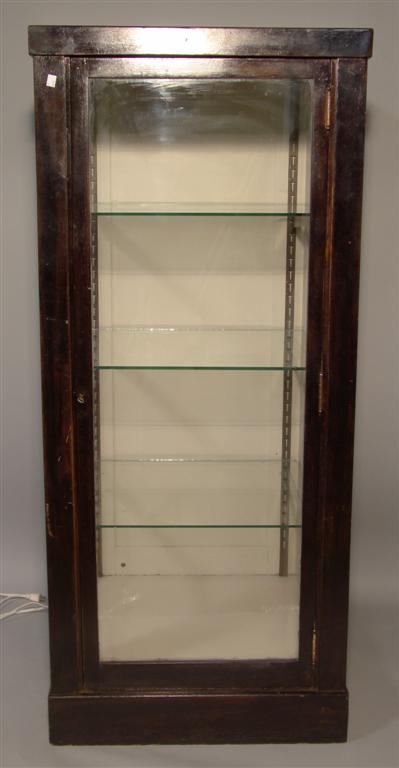 Appraisal: LARGE DISPLAY CABINET WITH GLASS Wooden and glass cabinet with