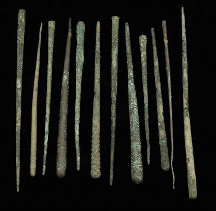 Appraisal: Group of Twelve Luristan Bronze Pins