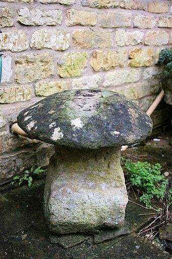 Appraisal: A staddle stone with circular top and squat base cm