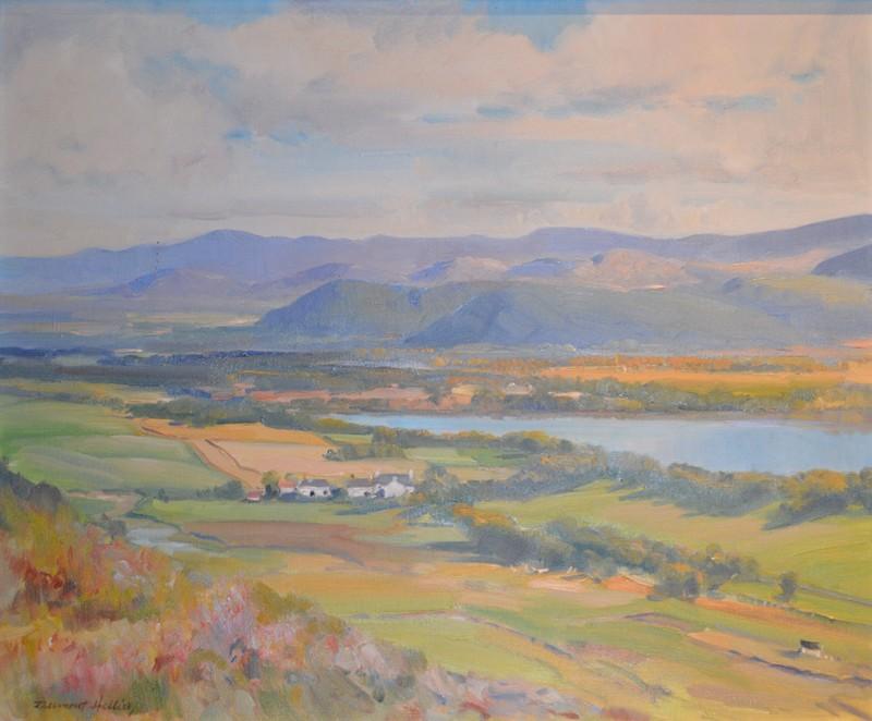 Appraisal: DERMOT HELLIER LOCH ALVIE OIL ON CANVAS X CM DERMOT