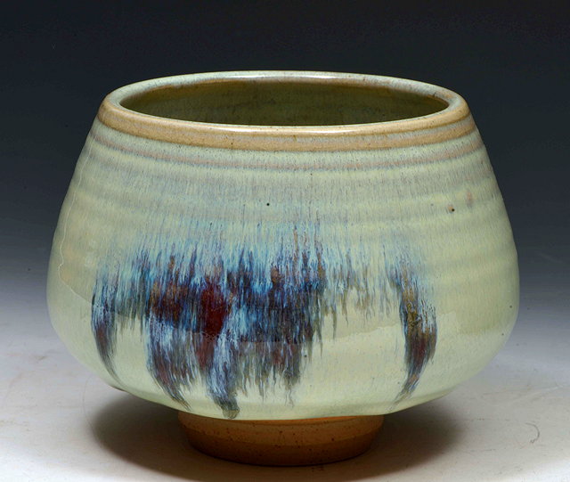 Appraisal: Derek Clarkson British b Bowl celadon with splashed sang de