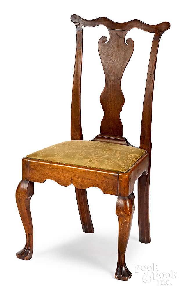 Appraisal: Pennsylvania Queen Anne walnut dining chair Exclusive on Bidsquare Pennsylvania