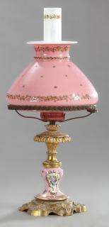 Appraisal: French Bronze and Sevres Style Porcelain Boudoir L French Bronze