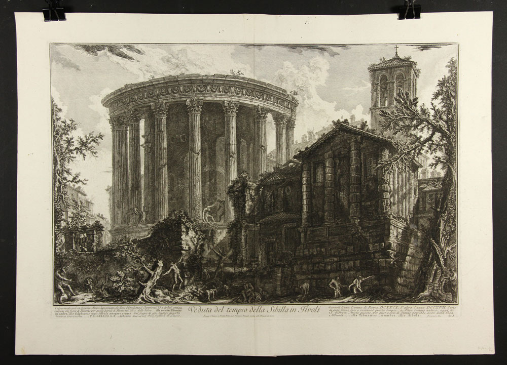 Appraisal: - Piranesi Veduta del tempio della Sibilla in Tivoli Etching