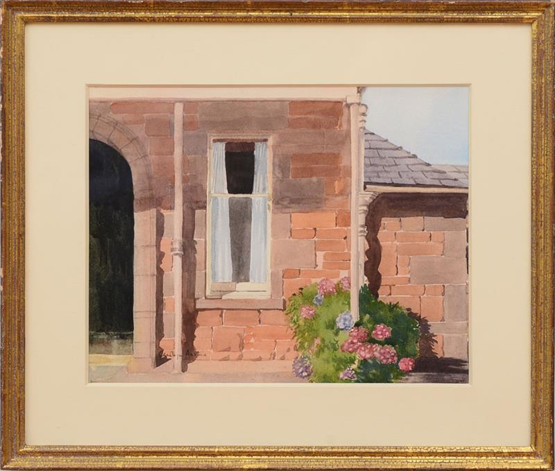 Appraisal: CAROLYN AUSTICE ANGUS HOUSE EDZELL Watercolor on paper signed 'Carolyn