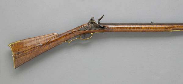 Appraisal: A contemporary American full-stocked flintlock rifle by William Buchele The