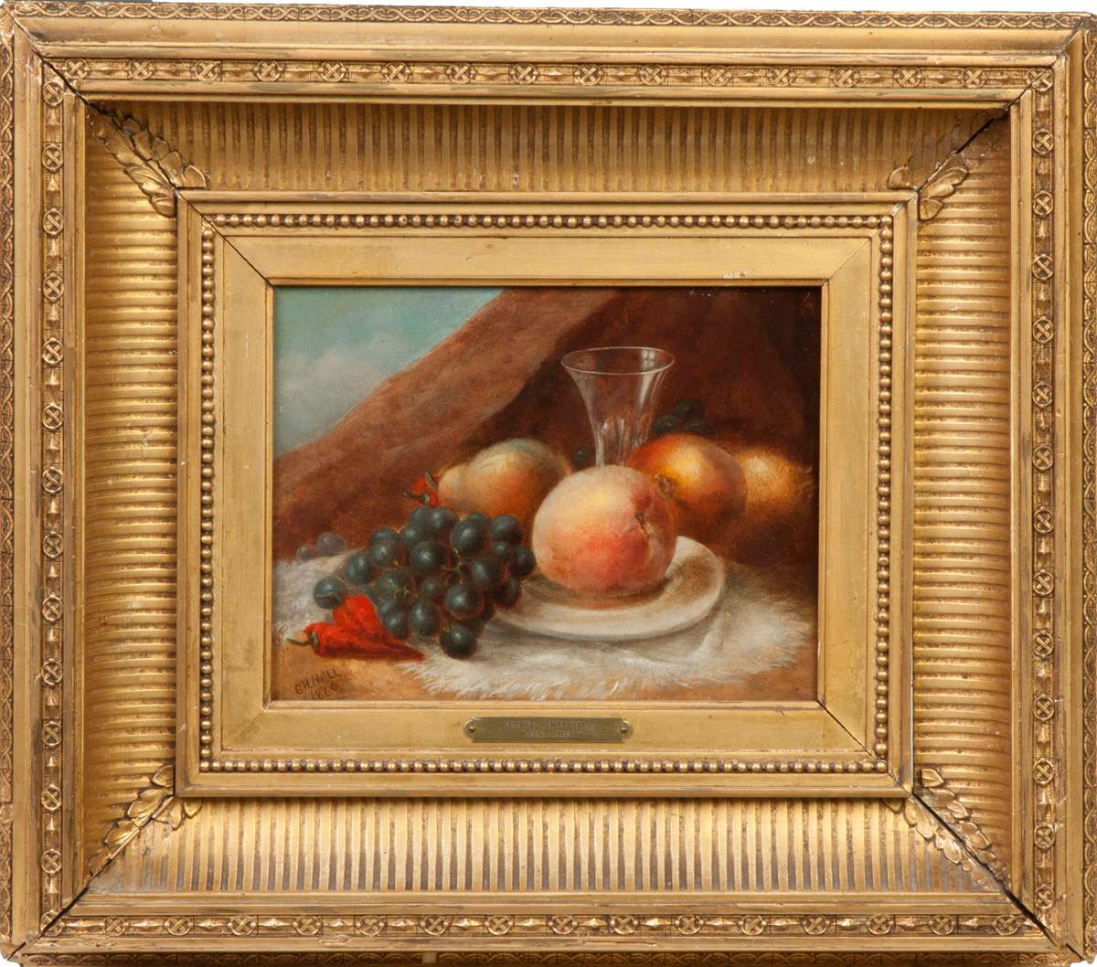 Appraisal: George Henry Hall American - Still life Sgn Lower left