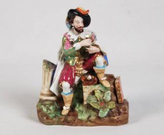 Appraisal: FRENCH JACOB PETIT PORCELAIN FIGURE OF AN ARTIST FRENCH JACOB