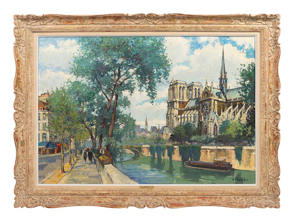 Appraisal: Constanine Kluge French - Notre Dame Cathedral Constanine Kluge French