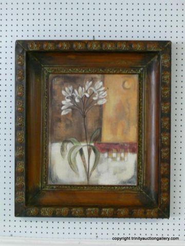 Appraisal: Vintage Style Pressed Tin Painted Wall Art - floral painted