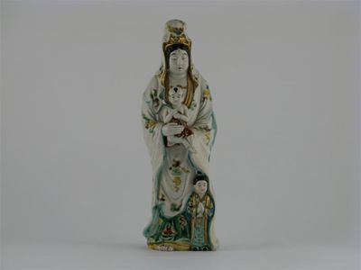 Appraisal: A Japanese Kutani model of Kwannon holding a small child