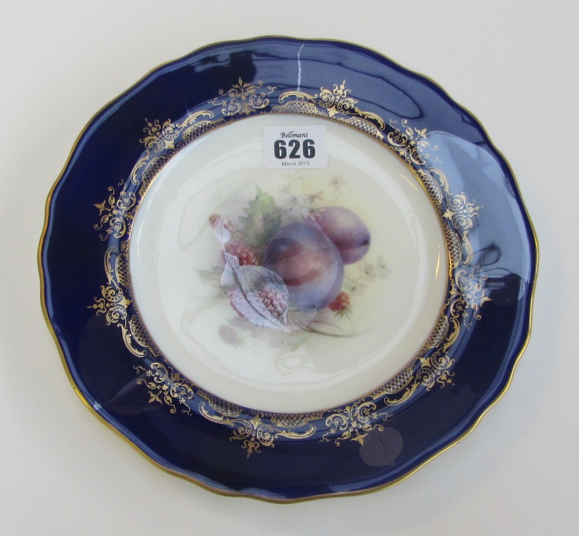 Appraisal: A Royal Worcester plate by Richard Sebright circa painted in