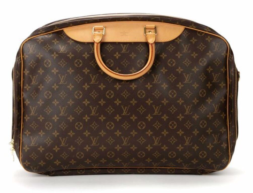 Appraisal: Louis Vuitton Alize travel bag in brown monogram coated canvas