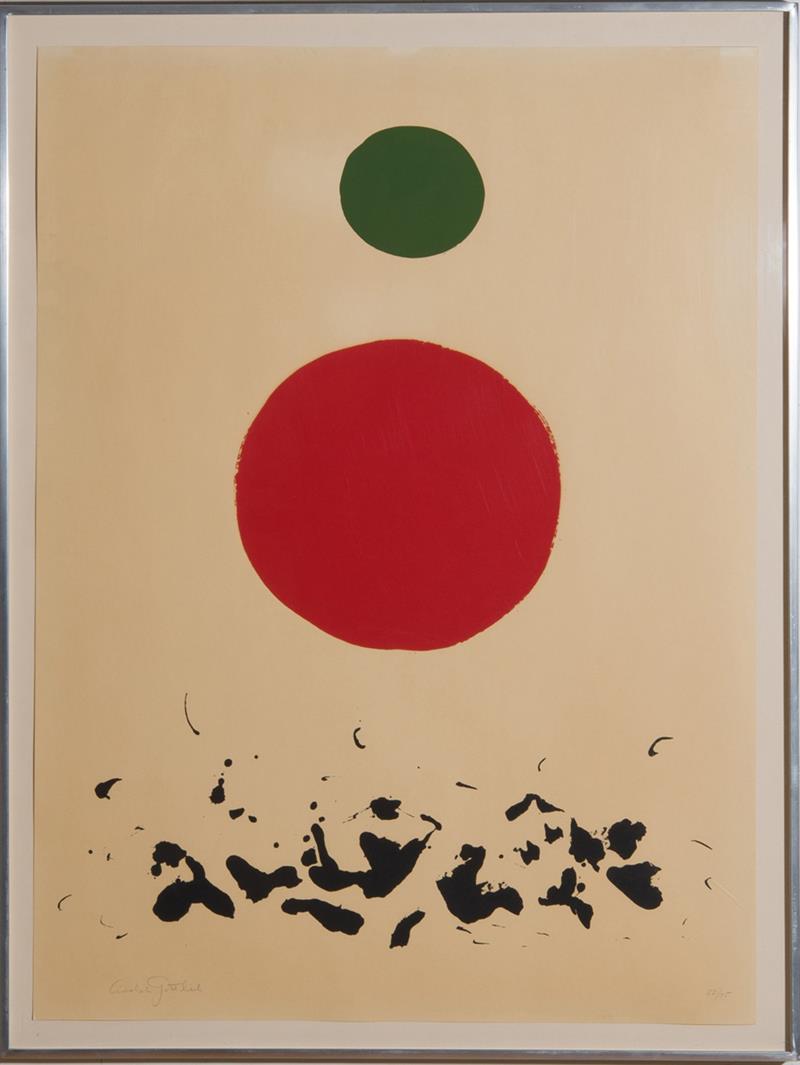 Appraisal: ADOLPH GOTTLIEB - FLOTSAM Screenprint in colors on wove paper