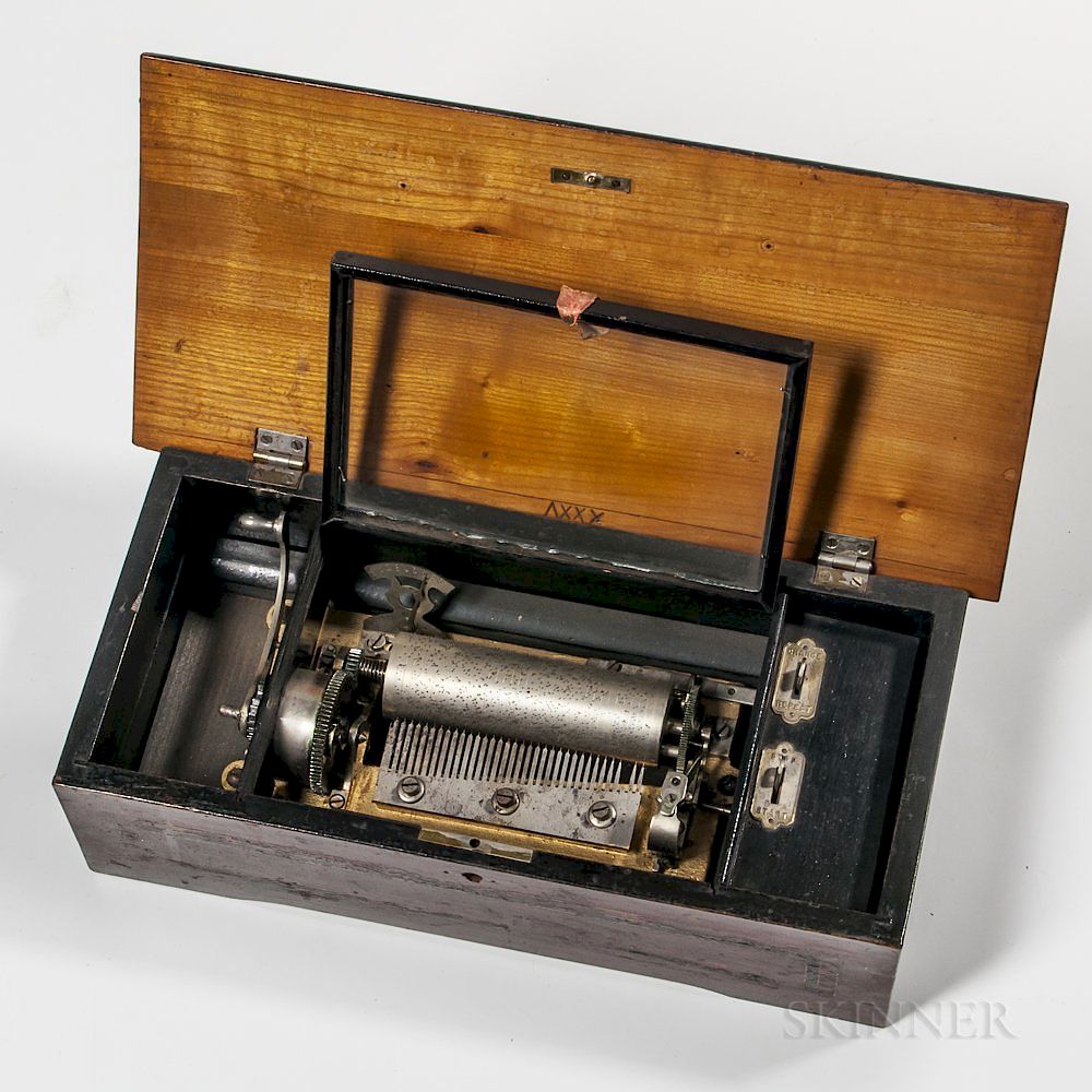 Appraisal: -inch Eight-air Cylinder Musical Box -inch Eight-air Cylinder Musical Box