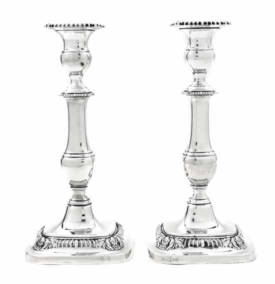 Appraisal: A Pair of American Sterling Silver Candlesticks International Silver Co