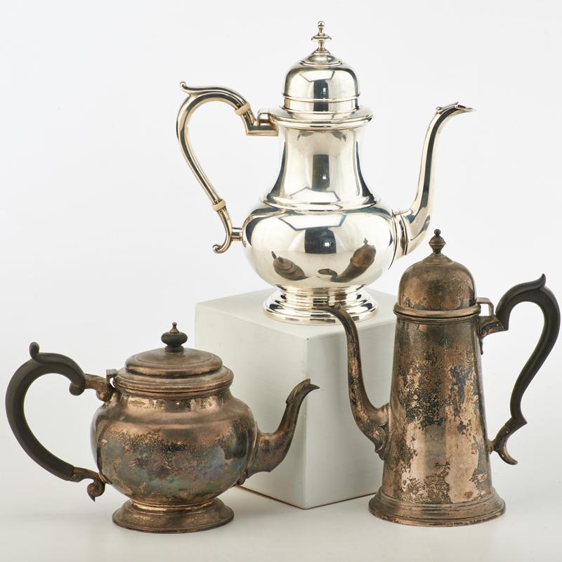 Appraisal: STERLING COFFEE AND TEA POTS Condition Report DISCLAIMER Rago Unreserved