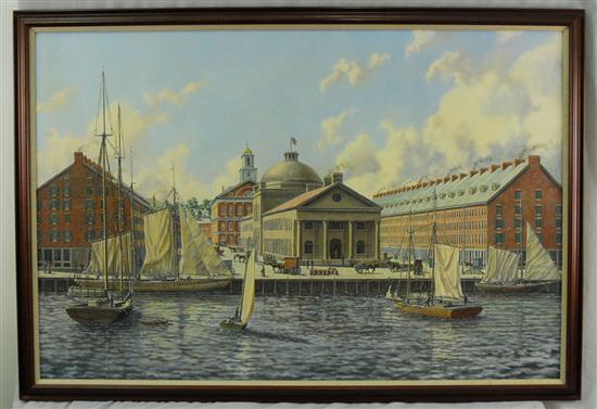 Appraisal: THOMAS R COLLETTA American th century QUINCY MARKET BOSTON CIRCA