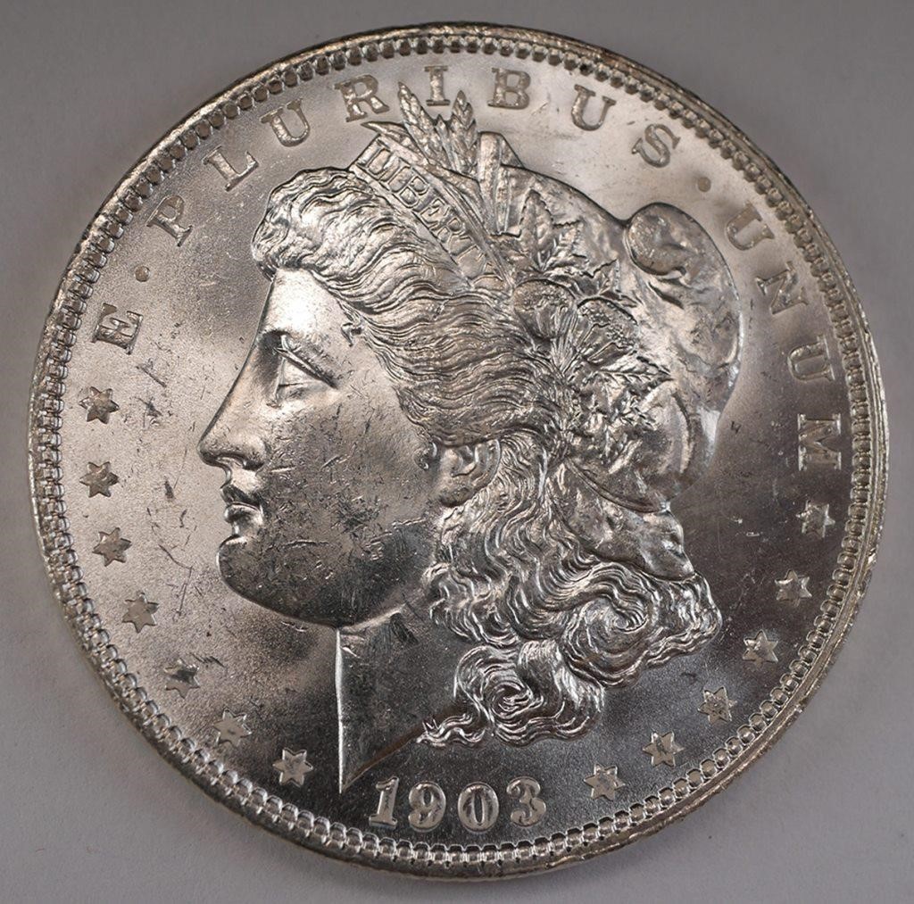 Appraisal: O US Morgan Silver Dollar Strong BU shipping info This