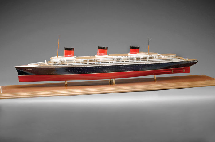 Appraisal: CARVED AND PAINTED WOODEN MODEL OF THE OCEAN LINER quot