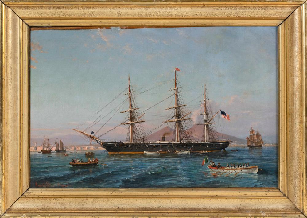 Appraisal: GIOVANNI SERRITELLI ITALY -C AMERICAN SHIP IN THE HARBOR OF