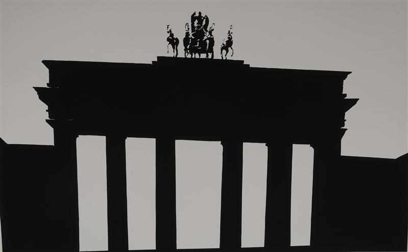 Appraisal: ROBERT LONGO b UNTITLED BRANDENBURG GATE BERLIN Silkscreen numbered lower