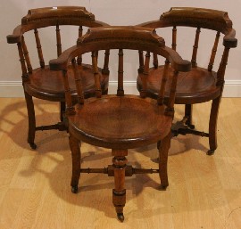 Appraisal: A set of three late th century stained beech and